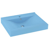 Vidaxl Washbasin con foro di rubinetto 60x46 cm in ceramica azzurra