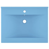 Vidaxl Washingin avec trou de robinet 60x46 cm en céramique Matt bleu clair