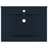 Vidaxl -Waschbecken mit Tap -Loch 60x46 cm Keramikmatte dunkelblau