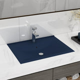 Vidaxl Washbasin s otvorem klepnutím 60x46 cm keramická rohož tmavě modrá