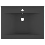 Vidaxl Washbasin con agujero de grifo 60x46 cm Cerámico Matt Dark Grey