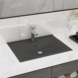 Vidaxl Washbasin con agujero de grifo 60x46 cm Cerámico Matt Dark Grey