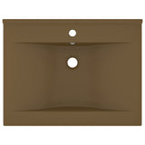 VidaXL Washbasin with tap hole 60x46 cm ceramic mat cream