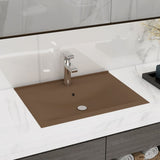 Vidaxl Washbasin con agujero de grifo 60x46 cm de crema de cerámica de cerámica