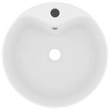 Vidaxl Washbasin con aterrizaje de 36x13 cm Mat de cerámica blanca