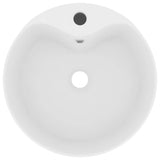 Vidaxl -Waschbecken mit Landung 36x13 cm Keramikmatte Weiß