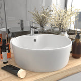 Vidaxl Washbasin z pristaniščem 36x13 cm keramična mat bela