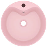 Vidaxl Washbasin con aterrizaje de 36x13 cm de cerámica rosa