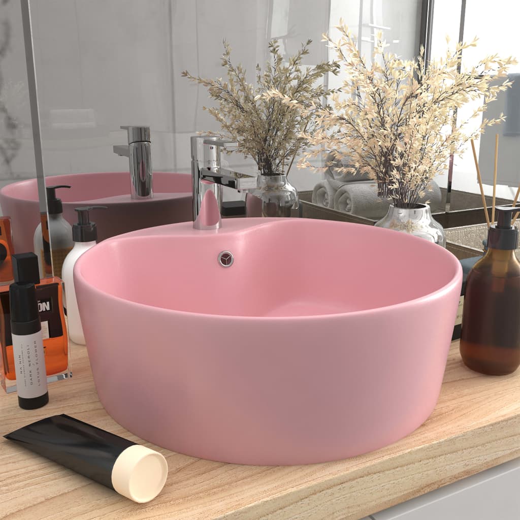 BIDAXL WASHBASIN MED LANDING 36X13 CM CERAMIC SOLE Pink