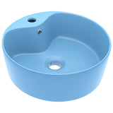 Vidaxl -Waschbecken mit Landung 36x13 cm Keramik Matt Hellblau