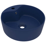 Vidaxl Washbasin med landing 36x13 cm keramisk matt mørkeblå