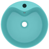 Vidaxl -Waschbecken mit Landung 36x13 cm Keramik Matt Hellgrün
