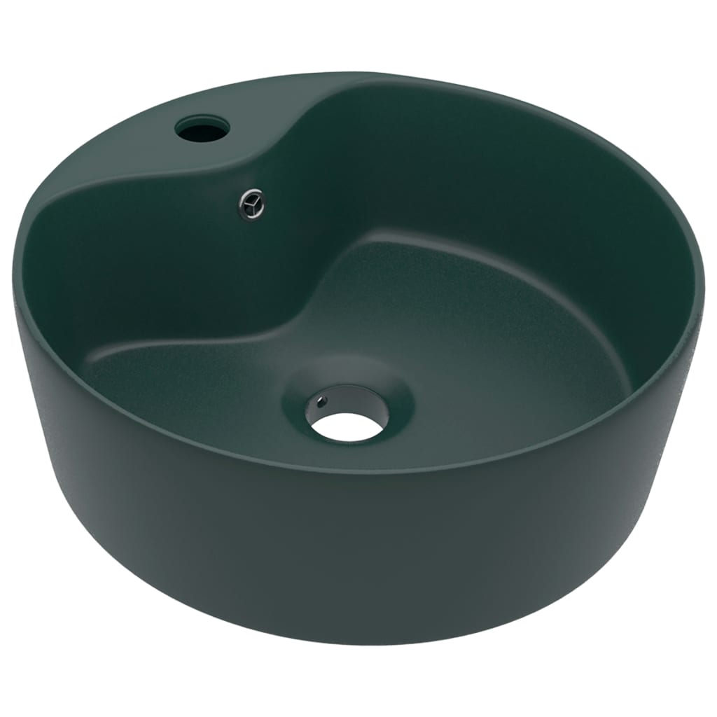 Vidaxl WASHBASIN s přistáním 36x13 cm keramic Matt Dark Green