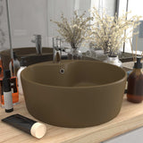 VidaXL Washbasin with landing 36x13 cm ceramic mat cream