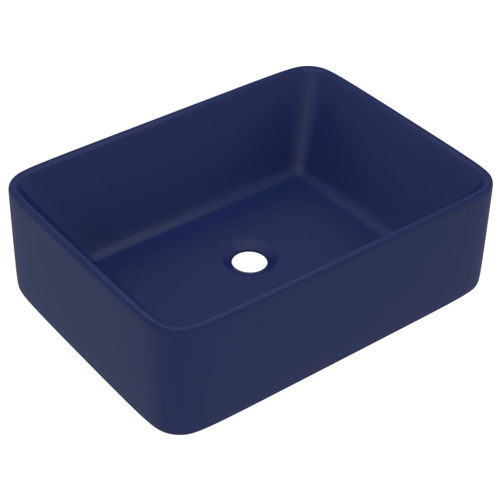 Vidaxl Washbasin 41x30x12 CM Mat de cerámica azul oscuro