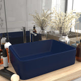 Vidaxl Washbasin 41x30x12 cm Mat de céramique bleu foncé