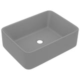 Vidaxl Washbasin 41x30x12 cm ceramiczny matowy jasnoszary