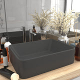 Vidaxl Washbasin 41x30x12 cm en céramique gris foncé