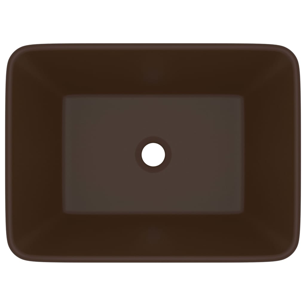 Vidaxl Washbasin 41x30x12 cm keramic Matt Dark Brown