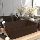 Vidaxl Washbasin 41x30x12 cm keramic Matt Dark Brown