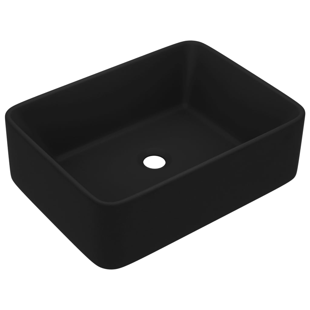 Vidaxl Washbasin 41x30x12 CM Ceramic Matte Negro