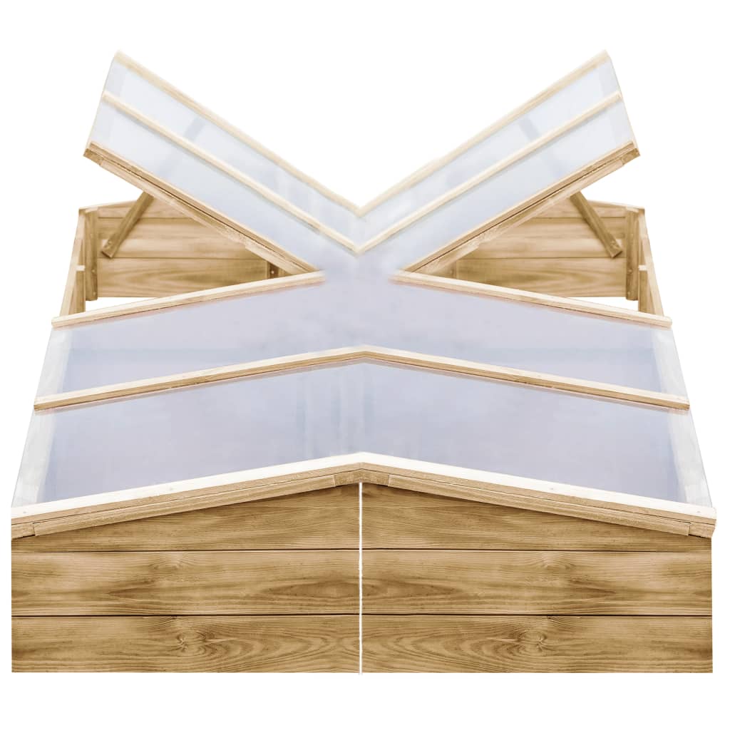 Vidaxl Bolsas de crecimiento 2 ST 200x50x35 cm de madera de pino impregnada