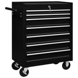 Vidaxl Tool Trolley con 7 cassetti neri