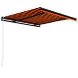 Vidaxl Luifel extiende manualmente 350x250 cm de naranja y marrón