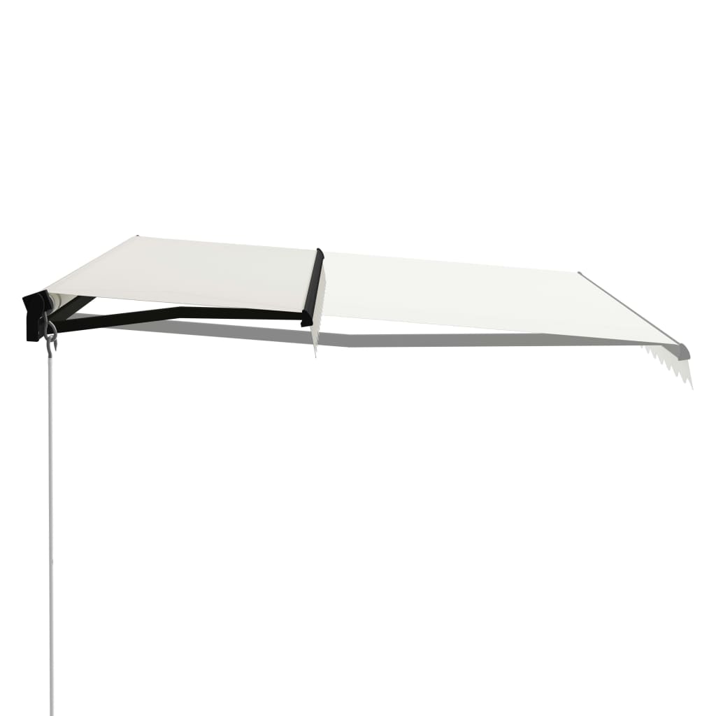 Vidaxl Luifel manuell ausziehbar mit LED 400x300 cm Creme