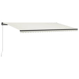 Vidaxl Luifel manually extendable with LED 600x300 cm cream