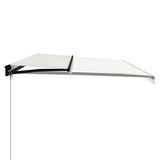 Vidaxl Luifel extensible manuellement avec la crème LED 600x300 cm