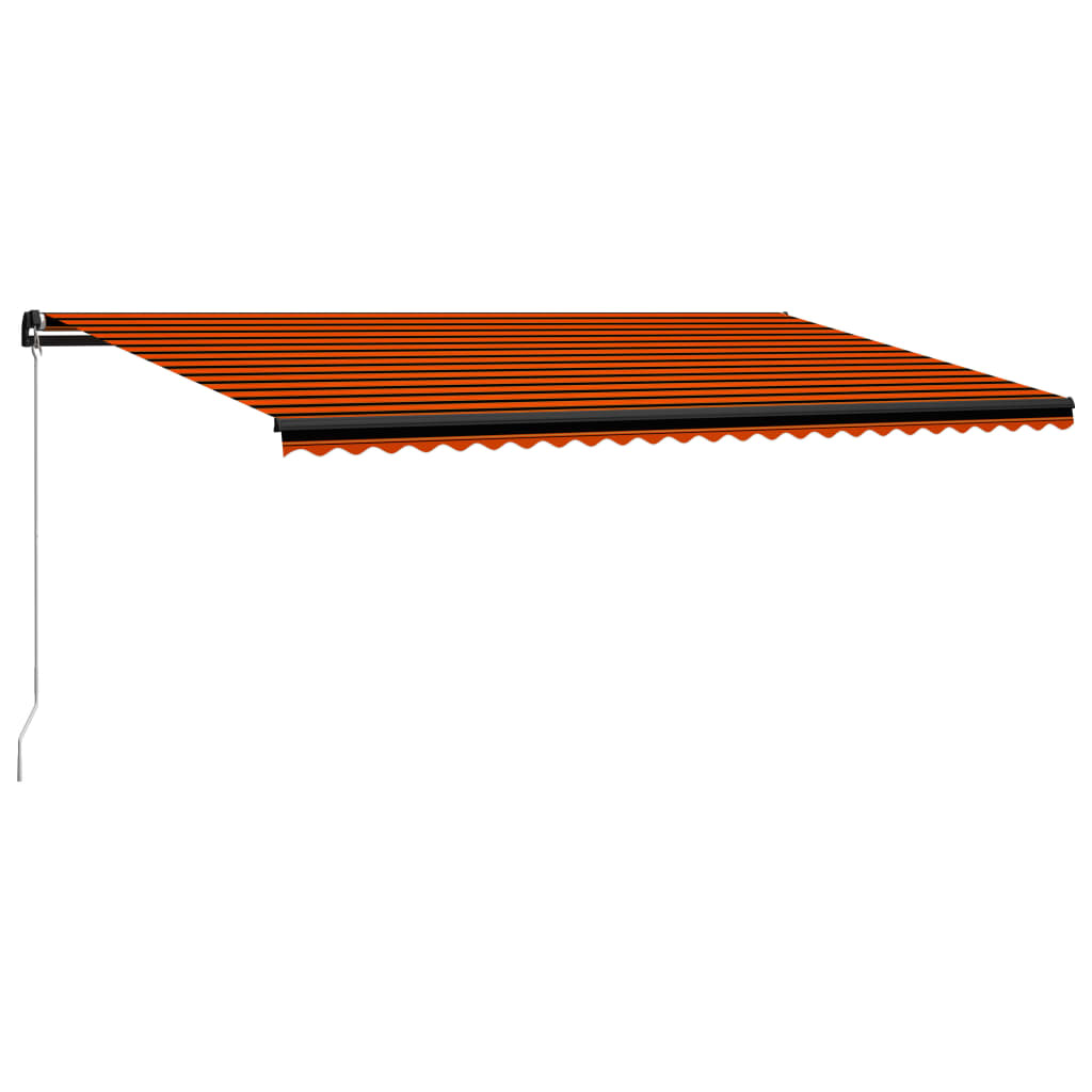 Vidaxl Luifel manually extendable with LED 600x300 cm orange and brown