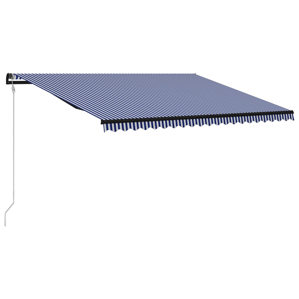 Vidaxl Luifel Automático Extendible 500x300 cm azul y blanco