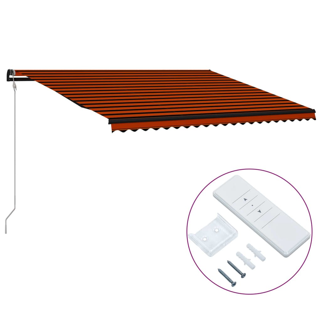 Vidaxl Luifel udvider automatisk 500x300 cm orange og brun