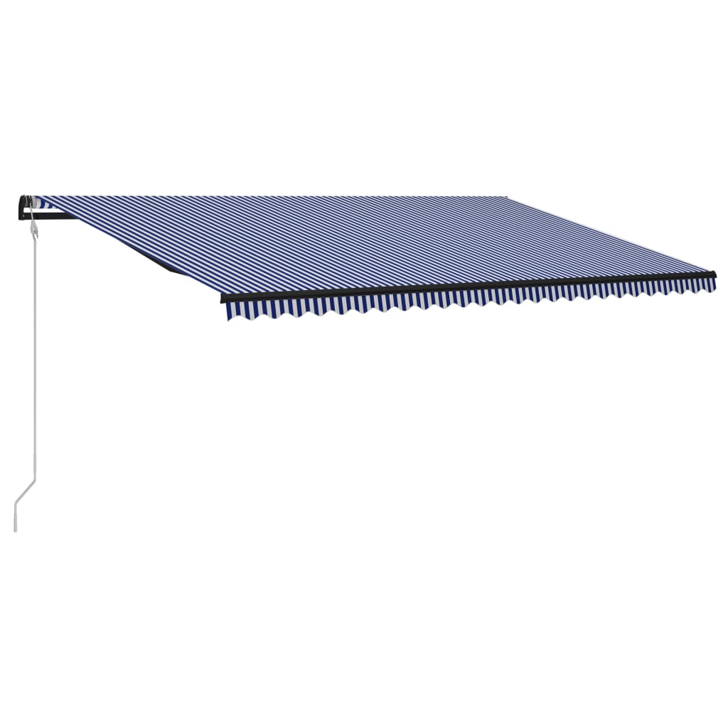 Vidaxl Luifel Automatic Extendable 600x300 cm bleu et blanc