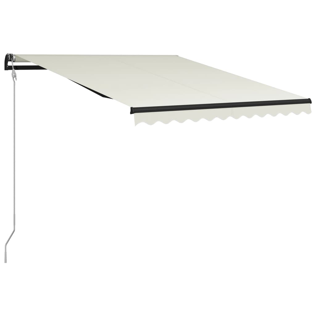 Vidaxl Luifel extensible avec un capteur de vent et une crème LED 300x250 cm