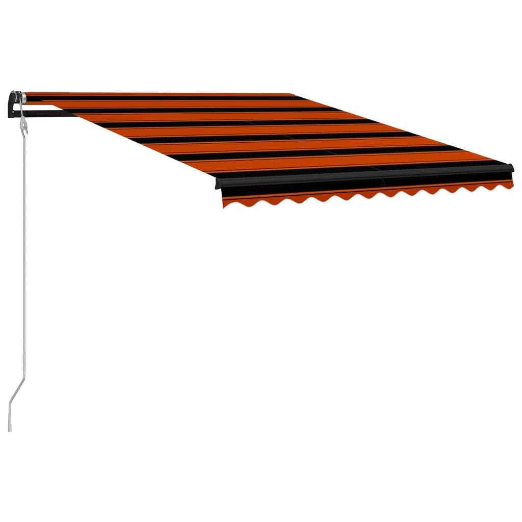 Vidaxl Luifel mit Windsensor -LED 300x250 cm Orange Braun leitbar