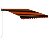 Vidaxl Luifel extendable with wind sensor LED 300x250 cm orange brown