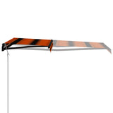 Vidaxl Luifel extendable with wind sensor LED 300x250 cm orange brown