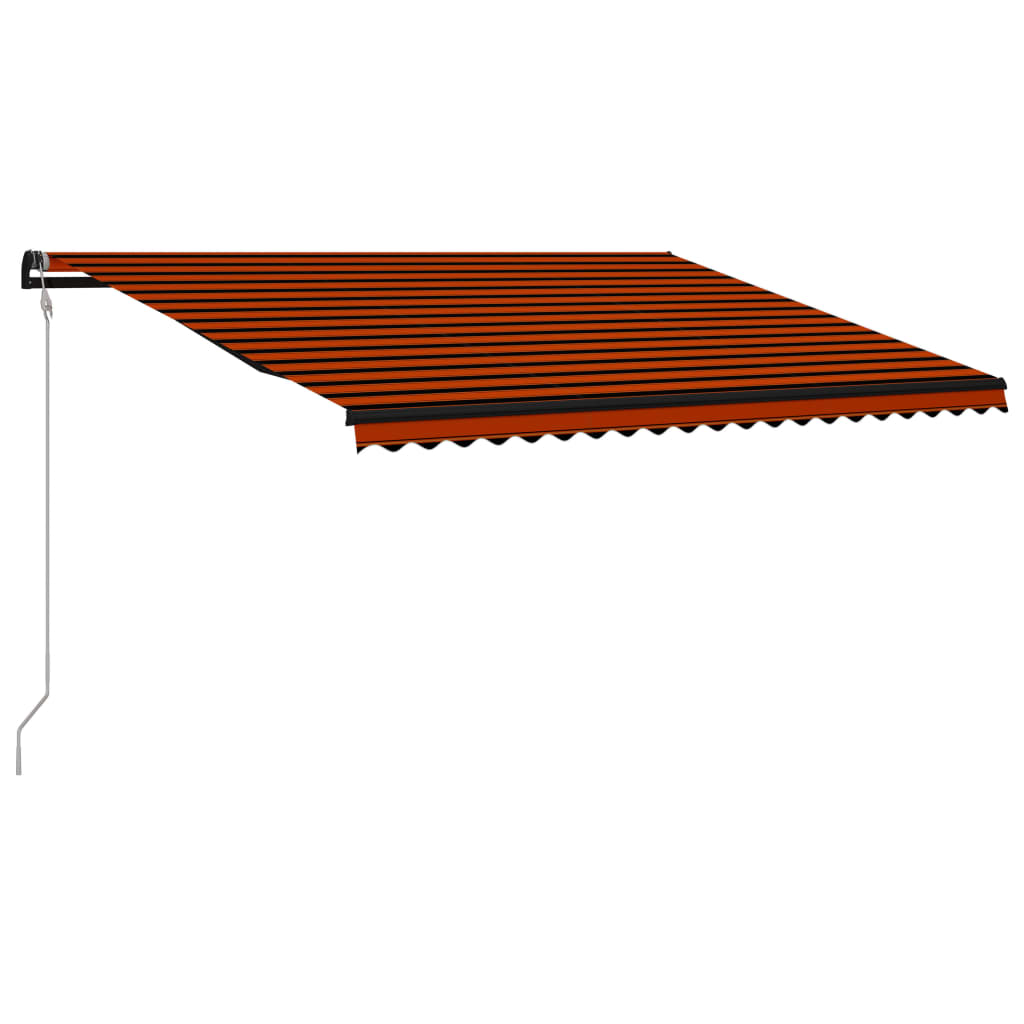 Vidaxl Luifel udvides med vindsensor LED 500x300 cm Orange Brown