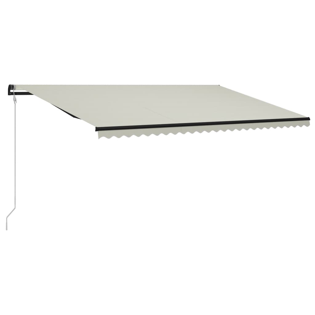 Vidaxl Luifel extensible avec un capteur de vent et une crème LED 600x300 cm