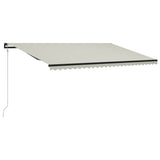 Vidaxl luifel mit Windsensor und LED 600x300 cm Creme leitbar