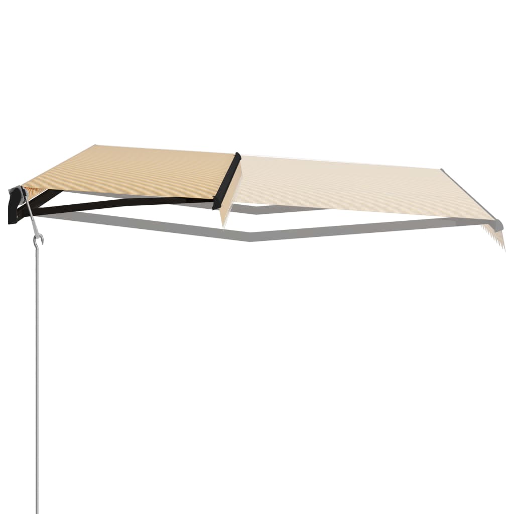 Vidaxl Luifel extendable with wind sensor and LED 600x300 cm yellow and white