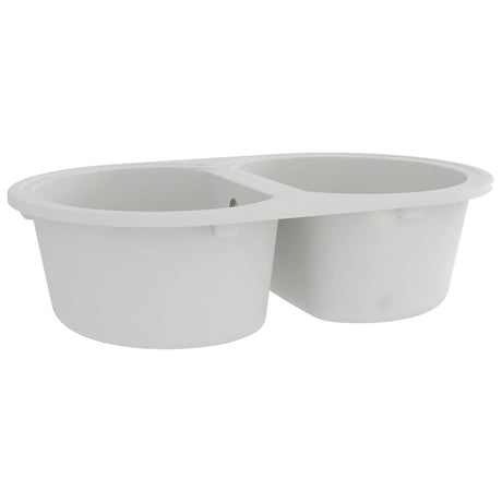 Vidaxl keukenwasbak wit 78 x 47 x 20.5 cm graniet