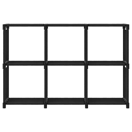 Vidaxl kast met 6 vakken 103x30x72,5 cm stof zwart
