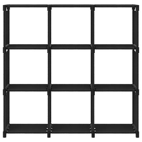 Vidaxl kast met 9 vakken 103x30x107,5 cm stof zwart