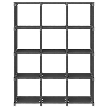 Vidaxl kast met 12 vakken 103x30x141 cm stof grijs