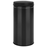 VidaXL Trash can with automatic sensor 70 L carbon steel black