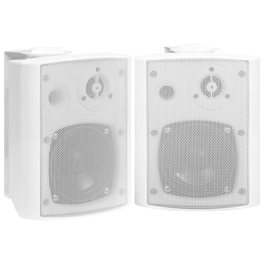 Vidaxl Stereoluid -högtalare Väggmonterad 2 St 80 W White