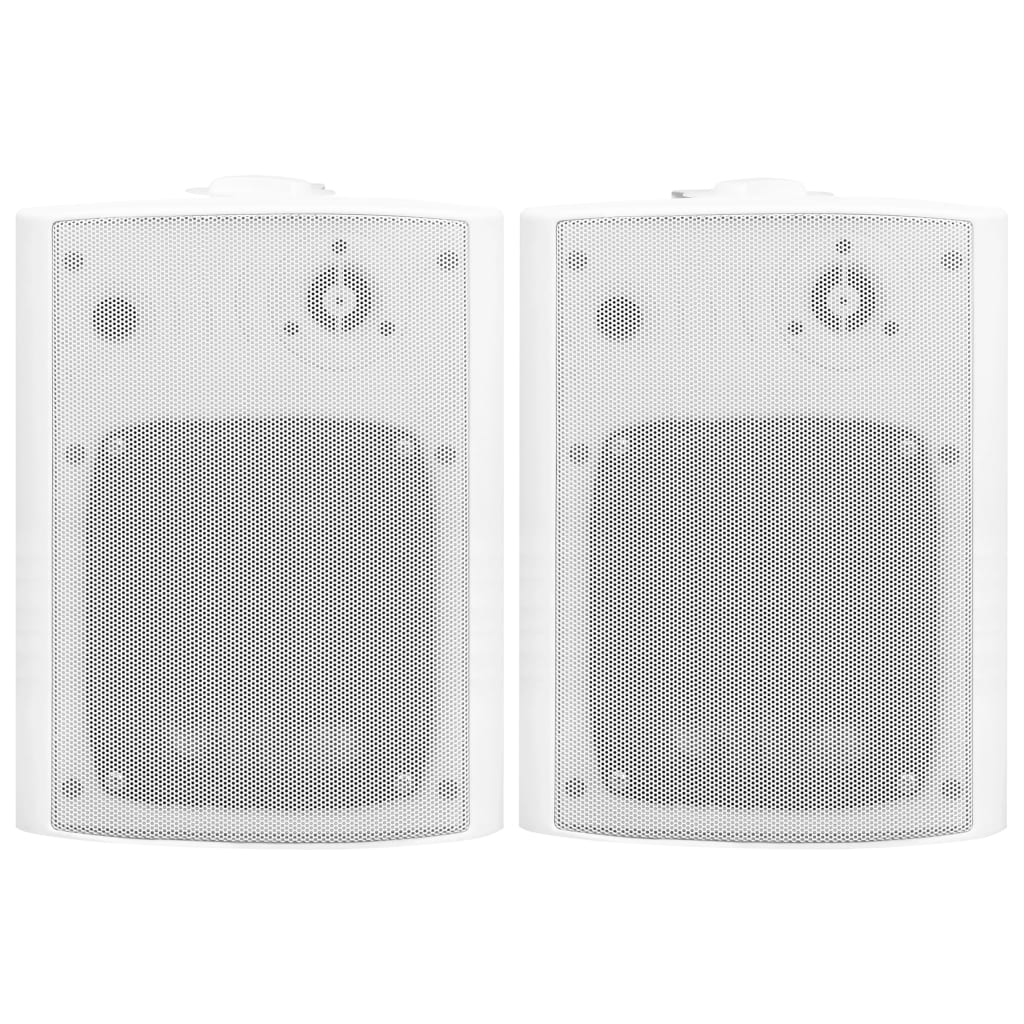 Vidaxl Altavoces estereolíticos Montaje de pared 2 st 120 W White